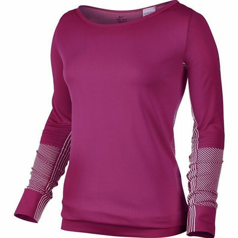 7) NIKE Women's Dri-Fit Epic Knit Long Sleeve Sz. S